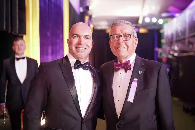 Dr. Donald G. Sturz, WKC President (left), and David A. Helming, WKC Co-Show Chairman