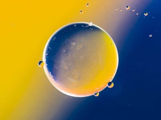Abstract macro oil bubble